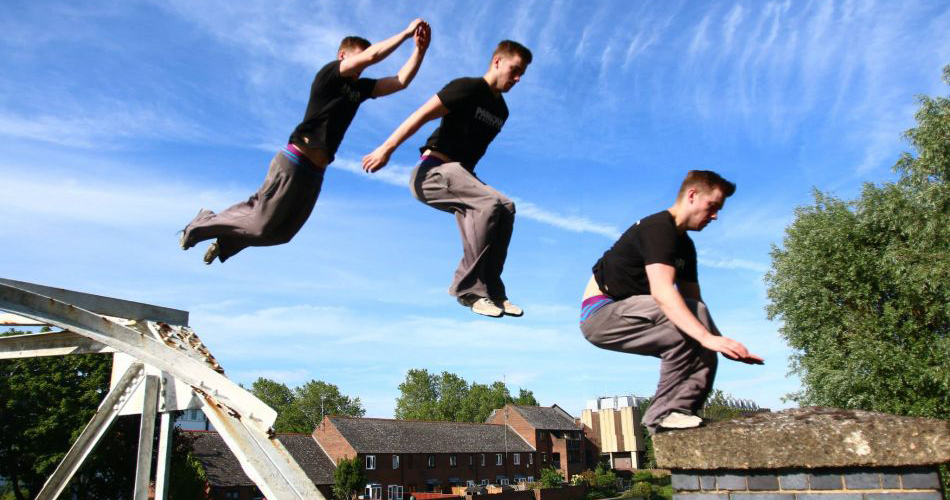 Precision jump at Friars Wharf Bridge